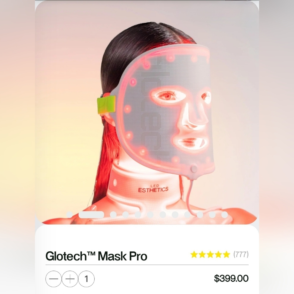 NIB LED Aesthetics GloTech Mask Pro led face mask